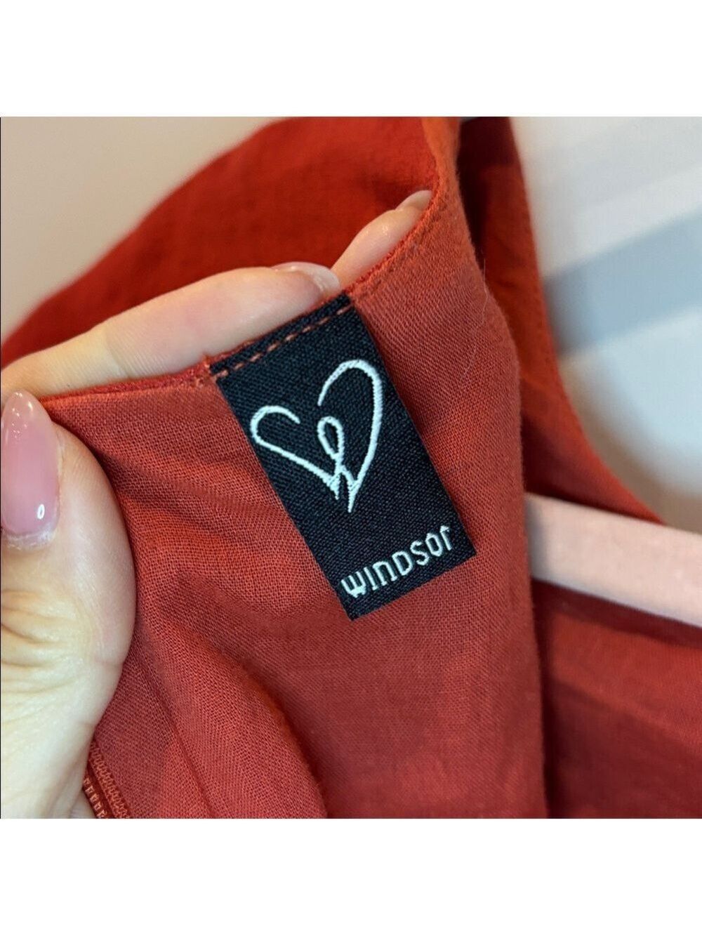 Windsor Red Ruched Drawstring Ruffle Mini Dress Date Night S 0577 - Picture 6 of 10